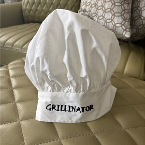 Chef Hat - Grillinator - NWOT - Idea for the BBQer - Velcro back for sizing.